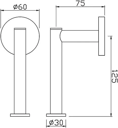 Держатель туалетной бумаги Jaquar Continental чёрный матовый ACN-BLM-1155S