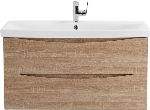 Тумба-умывальник подвесная BelBagno MARINO-CER 90 Rovere Bianco MARINO-CER-900-2C-SO-WO-P+BB-0323-90-LVB