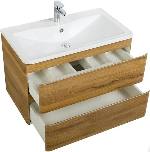 Тумба-умывальник подвесная BelBagno ALBANO 90 Rovere Rustico ALBANO-900-2C-SO-RR+BB900/455-LV-MR-ALR