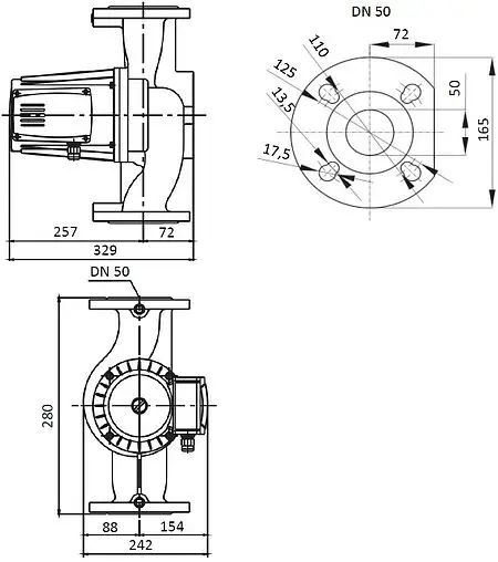 Насос циркуляционный Shinhoo BASIC 50-16F 71221006