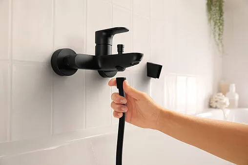 Смеситель для ванны Hansgrohe Rebris S чёрный матовый 72440670