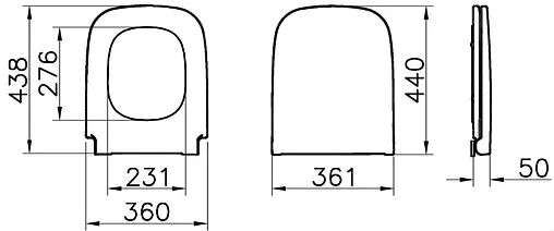 Крышка-сиденье для унитаза VitrA S20 белый 177-003-009