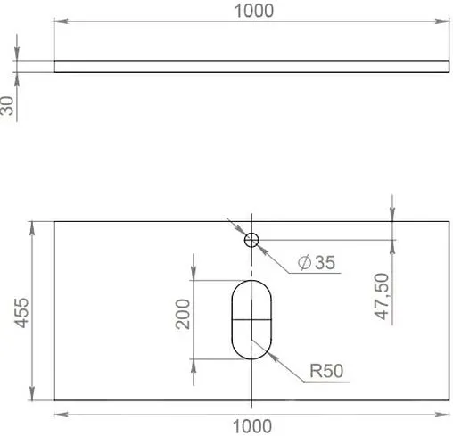 Столешница Uperwood UPD Tanos чёрный матовый 293020564