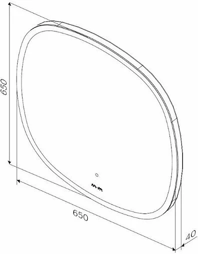 Зеркало с подсветкой Am.Pm Func 65x65 M8FMOX0651WGS