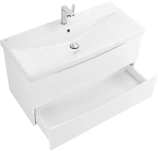 Тумба-умывальник подвесная BelBagno MARINO-CER 90 Bianco Lucido MARINO-CER-900-2C-SO-BL-P+BB-0323-90-LVB