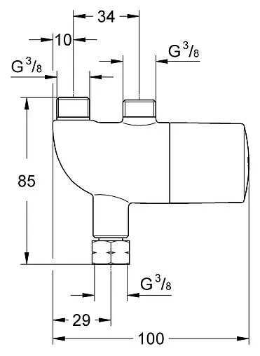 Термостат для раковины Grohe Grohtherm Micro хром 34487000