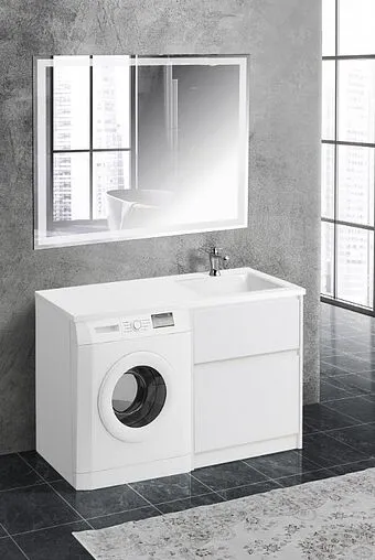 Тумба-умывальник напольная BelBagno KRAFT-LVD 58 Bianco Opaco KRAFT-LVD-580/1200-2C-PIA-BO+