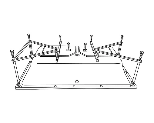 Каркас для ванны Excellent Pryzmat 200x90 MR.PRY20WH