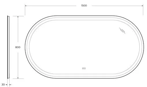 Зеркало с подсветкой Cezares Giubileo 150x80 с подогревом CZR-SPC-GIUBILEO-1500-800-TCH-WARM