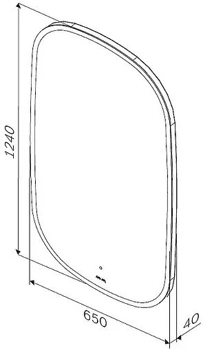 Зеркало с подсветкой Am.Pm Func 124x65 M8FMOX0651WGH