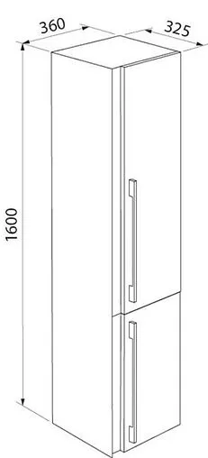 Шкаф-пенал подвесной IDDIS Color Plus белый COL3600i97