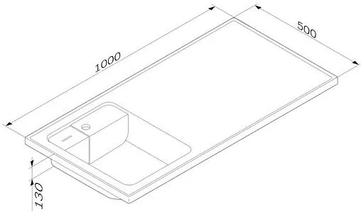 Раковина Am.Pm X-Joy 100 L белый M85AWPL1001WG