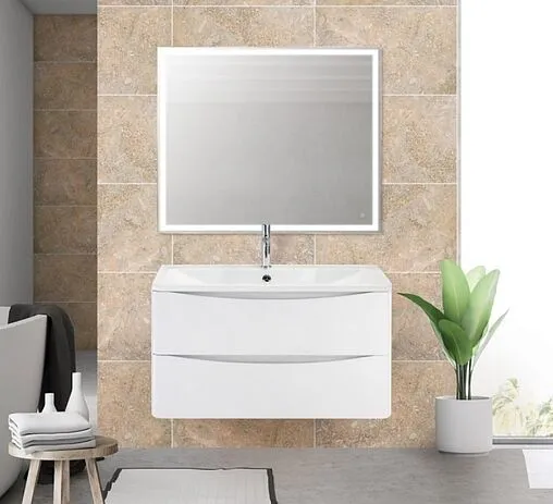 Тумба-умывальник подвесная BelBagno ACQUA 100 Bianco Lucido ACQUA-1000-2C-SO-BL+