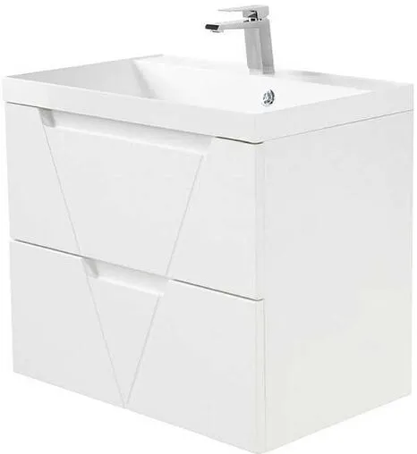 Тумба-умывальник подвесная BelBagno VITTORIA 70 Bianco Opaco VITTORIA-700-2C-SO-BO-P+BB700/450-LV-MR-AST