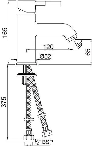 Смеситель для раковины Jaquar Solo хром SOL-CHR-6001B