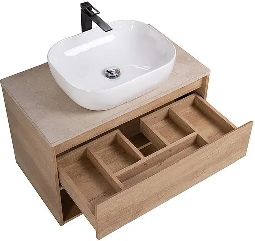 Тумба-умывальник подвесная BelBagno KRAFT 80 Rovere Nebrasca Nature KRAFT-800-1C-SO-RNN+