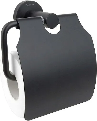 Держатель туалетной бумаги Aquatek Вега чёрный матовый AQ4009MB