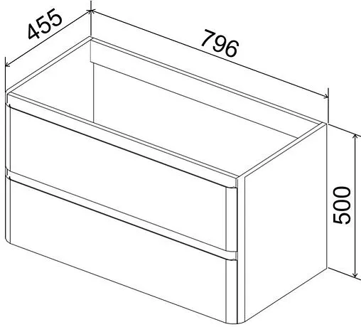 Тумба под умывальник подвесная BelBagno ALBANO 80 Bianco Lucido ALBANO-800-2C-SO-BL