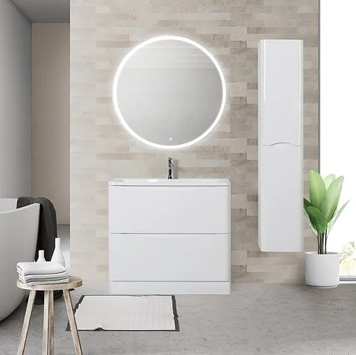 Шкаф-пенал подвесной BelBagno ACQUA 32 Bianco Lucido ACQUA-1600-2A-SC-BL-P