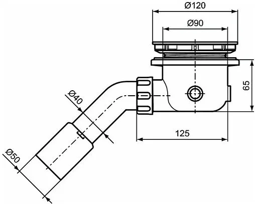 Сифон для душевого поддона Ideal Standard хром T8520AA