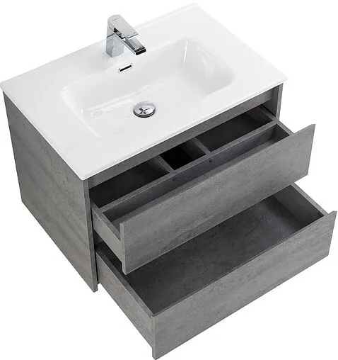 Тумба-умывальник подвесная BelBagno KRAFT 60 Cemento Grigio KRAFT-600-2C-SO-CG+