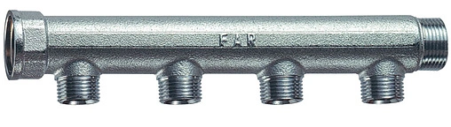 Коллектор распределительный проходной 4 отвода ¾&quot;в/н x ½&quot;н Far FK 3725 3412TP