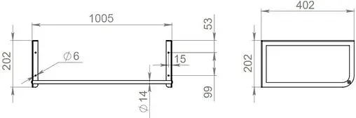 Консоль подвесная Uperwood UPD Tanos 100 бук тёмный 291020558+