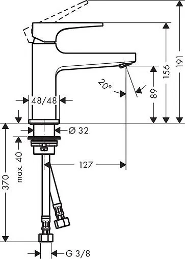 Смеситель для раковины Hansgrohe Metropol 100 хром 32500000