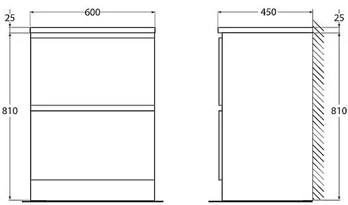 Тумба под умывальник напольная BelBagno ALBANO 60 Bianco Lucido ALBANO-600-2C-PIA-BL