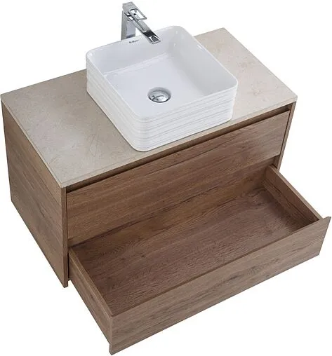 Тумба-умывальник подвесная BelBagno KRAFT 80 Rovere Tabacco KRAFT-800-2C-SO-RT+