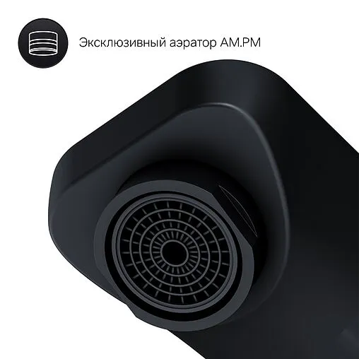 Смеситель для раковины из стены Am.Pm X-Joy чёрный матовый F85A72622