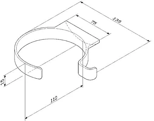 Держатель для фена Am.Pm Inspire 2.0 чёрный матовый A50A32322