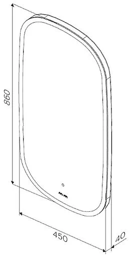 Зеркало с подсветкой Am.Pm Func 86x45 M8FMOX0451WGH