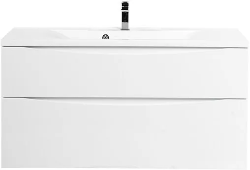 Тумба-умывальник подвесная BelBagno MARINO-H60 100 Bianco Lucido MARINO-H60-1000-2C-SO-BL-P+BB1000/445-LV-MR-PR