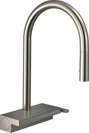 Смеситель для кухни с выдвижным изливом Hansgrohe Aquno Select M81 170 3jet под сталь 73837800