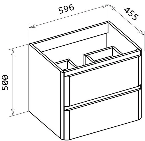 Тумба-умывальник подвесная BelBagno ALBANO 60 Bianco Lucido ALBANO-600-2C-SO-BL+BB600/455-LV-MR-ALR