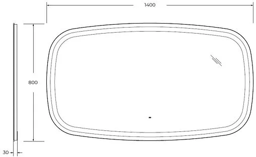 Зеркало с подсветкой Cezares Molveno 140x80 CZR-SPC-MOLVENO-1400-800-MOV