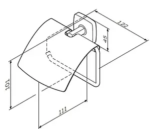 Держатель туалетной бумаги Am.Pm Gem хром A90341400 Держатель туалетной бумаги Am.Pm Gem хром A90341400, 2