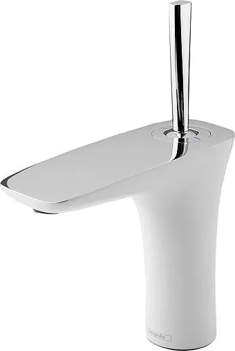 Смеситель для раковины Hansgrohe PuraVida 110 белый/хром 15074400