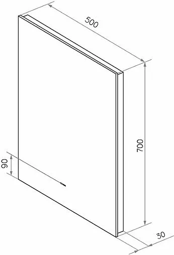 Зеркало с подсветкой Continent Trezhe Led 50x70 с бесконтактным сенсором белый ЗЛП313