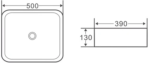 Раковина BelBagno 50 белый BB1304