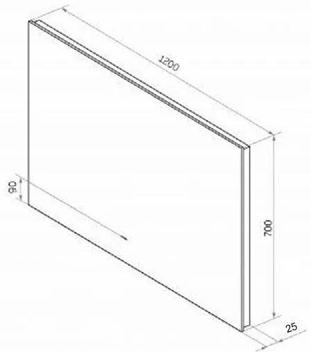 Зеркало с подсветкой Continent Trezhe Led 120x70 с бесконтактным сенсором белый ЗЛП317