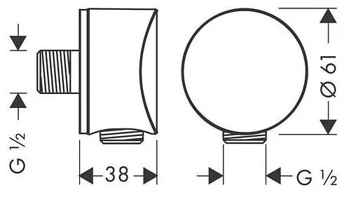 Шланговое подключение Hansgrohe FixFit S хром 27456000