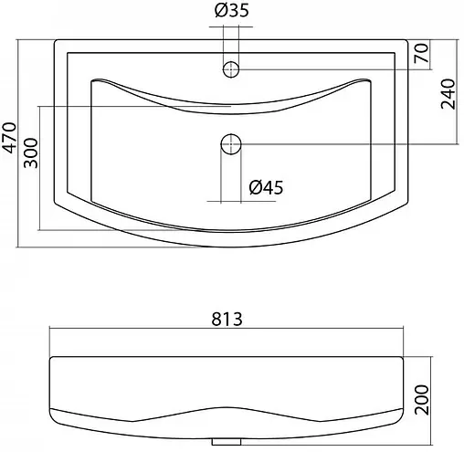 Раковина Santek Балтика 80 белый 1WH501524