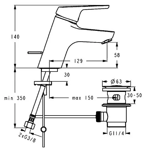 Смеситель для раковины Ideal Standard Cerasprint new хром B9560AA