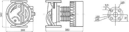 Насос циркуляционный Shinhoo MEGA S 50-18F 71121007