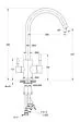 Смеситель для кухни с подключением к фильтру Ewigstein серый металлик 34235166 серый металлик