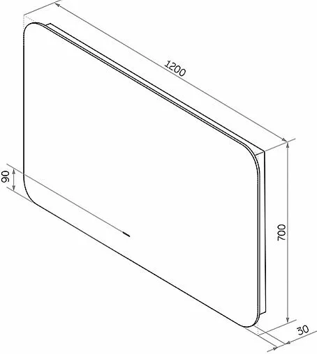 Зеркало с подсветкой Continent Burzhe Led 120x70 с бесконтактным сенсором белый ЗЛП2530