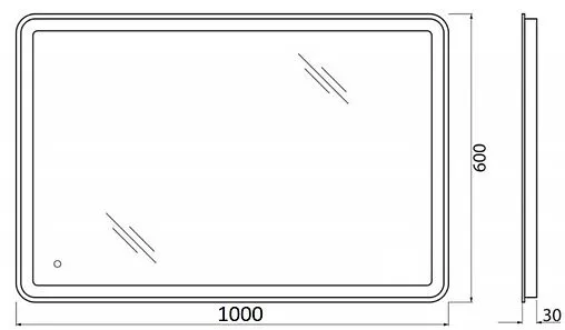 Зеркало с подсветкой BelBagno MARINO 100x60 SPC-MAR-1000-600-LED-TCH