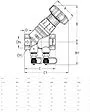 Балансировочный клапан 1"в х 1"в Kvs 8.92 Cimberio CIM 787OTR 1